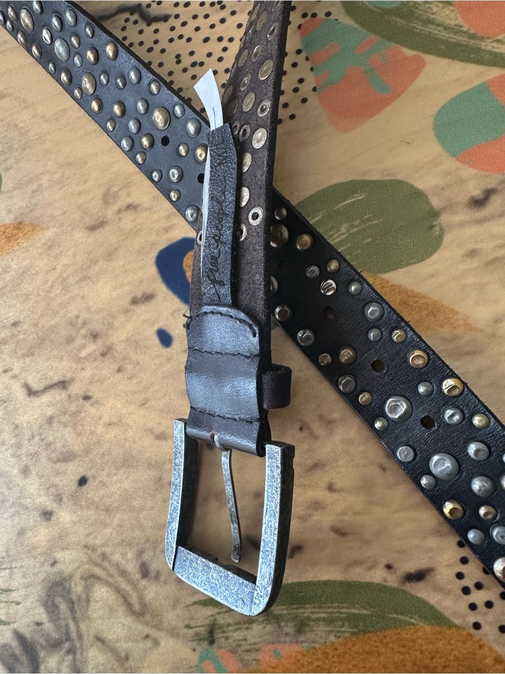 Free People Black Studded Leather Belt - Picture 3 of 3